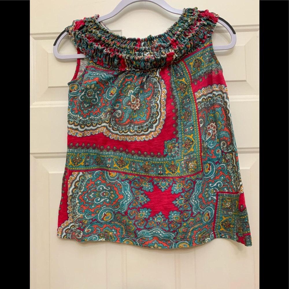 Anthropologie Meadow Rue Burn Out Cotton Top XS